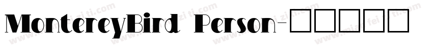 MontereyBird Person字体转换